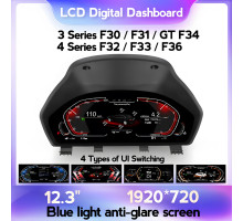 Панель приладів BMW 3,4-серії (F30, F36) (2013-2019) NBT EVO. Цифрова LCD в стилі iDrive 7.0, 8.0