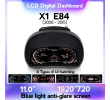 Панель приладів BMW X1 (E84) (2006-2015) CCC, CIC. Цифрова LCD в стилі iDrive 7.0, 8.0