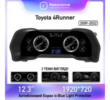 Панель приладів Toyota 4Runner (2009-2022). Цифрова LCD панель 12.3"