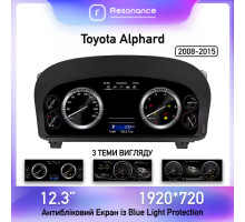Панель приладів Toyota Alphard (2008-2015). Цифрова LCD панель 12.3"