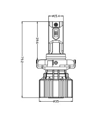 LED лампа AMS VISION-R PSX24 5500K CANBUS