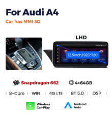 Штатна магнітола AMS Audi A4 MMI 3G 2008-2014 /A5 2008-2016 MMI 3G 4+64Gb 12.3"
