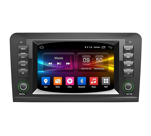 Штатна магнітола FORS.auto M200 для Mercedes-Benz ML-Class (7", 2+32Gb, CarPlay, 8 core) 2005-2012