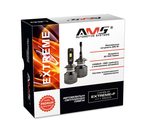 LED лампа AMS EXTREME-F H11 5500K CANBUS LED лампа AMS EXTREME-F H11 5500K CANBUS