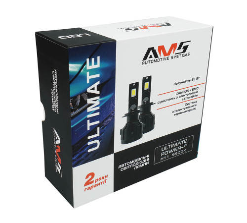 LED лампа AMS ULTIMATE POWER-F H11 5500K CANBUS LED лампа AMS ULTIMATE POWER-F H11 5500K CANBUS